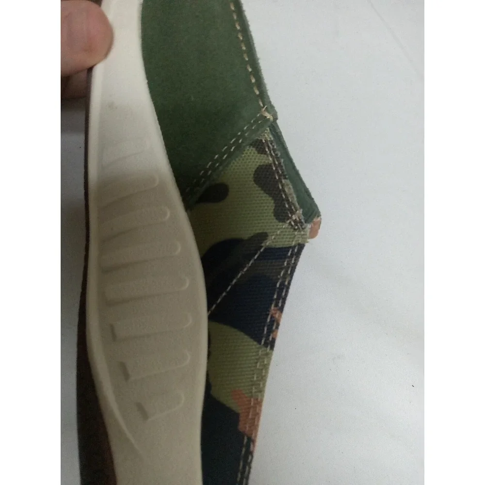 Spenco Shoes Womens 6.5 Siesta Via Green Camo Slide Clogs Suede Slip On Z2